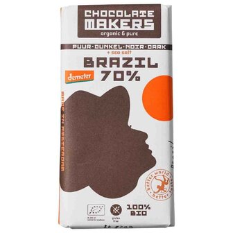 Vegan Pure Chocolade 70% met zeezout (demeter)