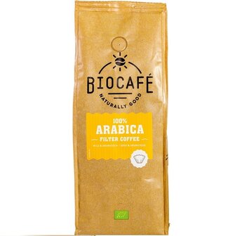 Arabica Filterkoffie 500 gram (biologisch)